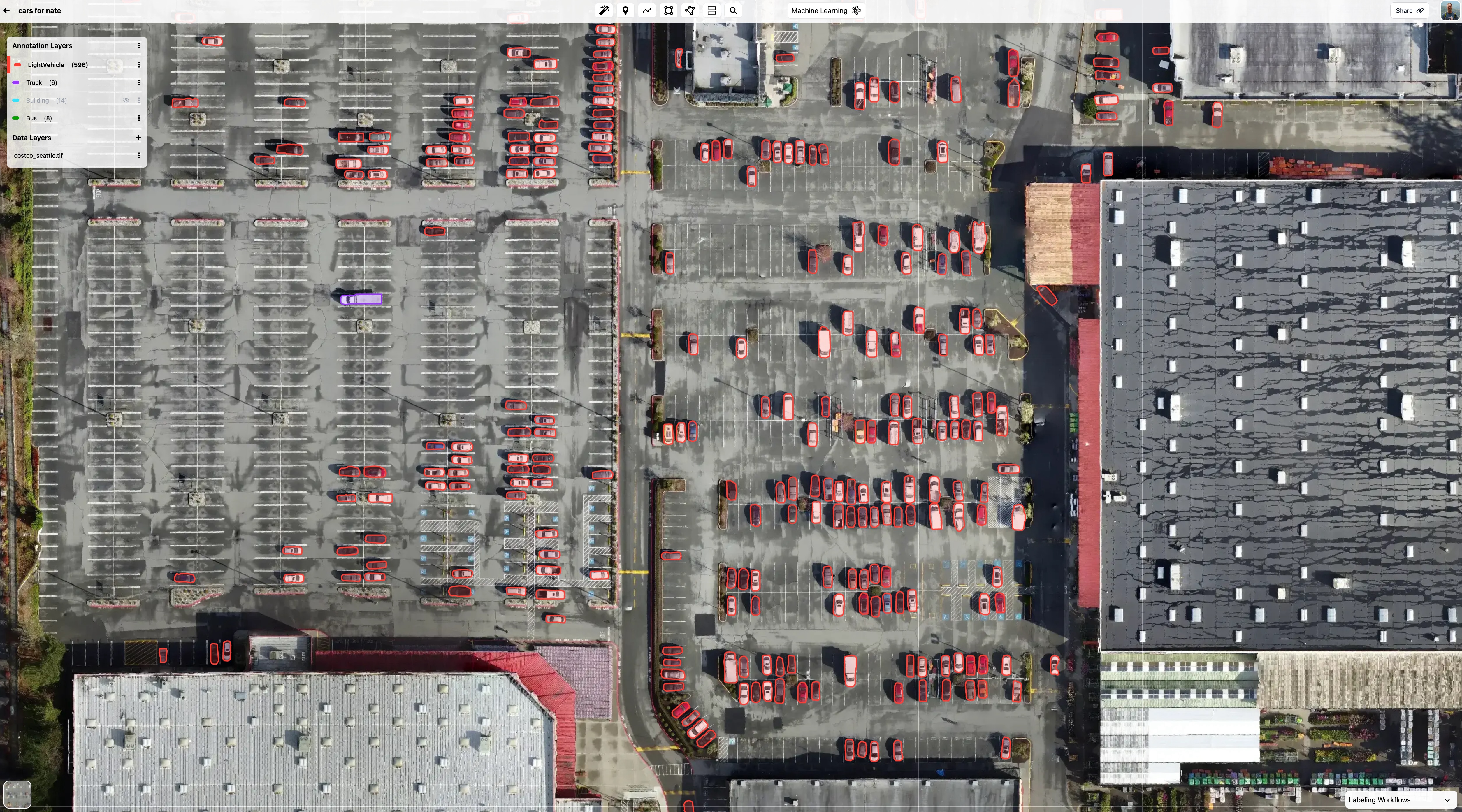 AI-Analyzed Parking Occupancy Map